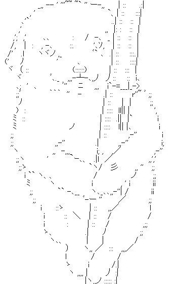 ASCII art version of Gaejoogi made in Japan