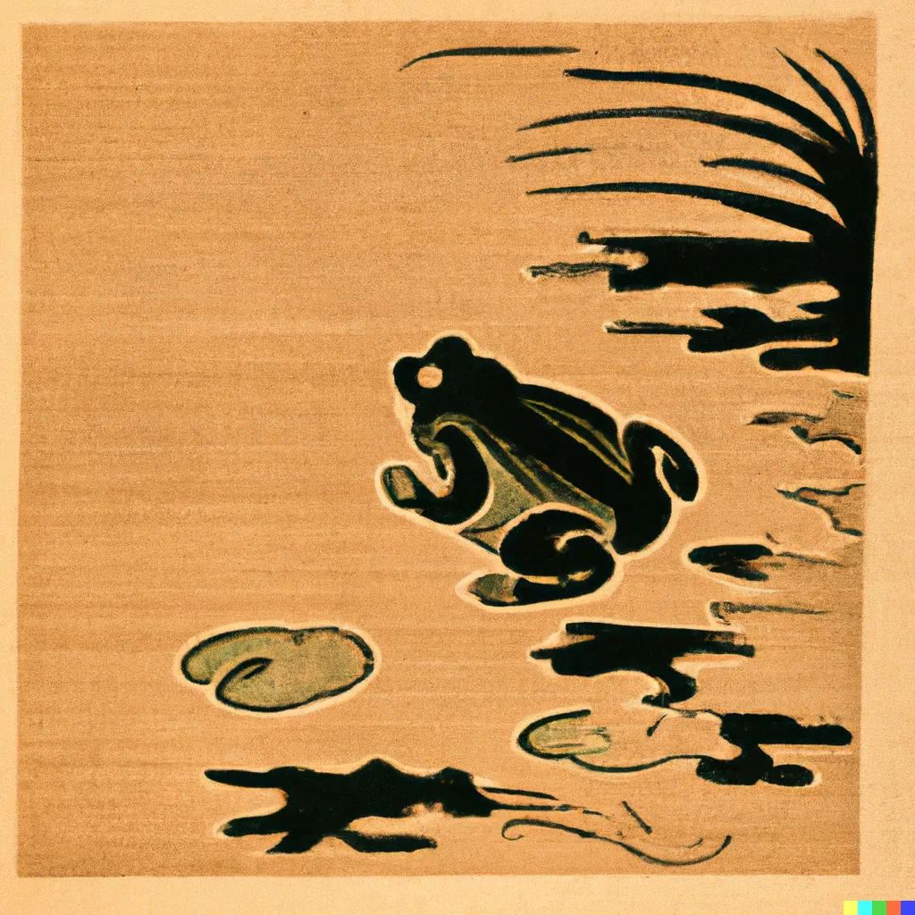 DALL-E 2 prompt experiment 5, sample 1: The Japanese woodblock print medium.