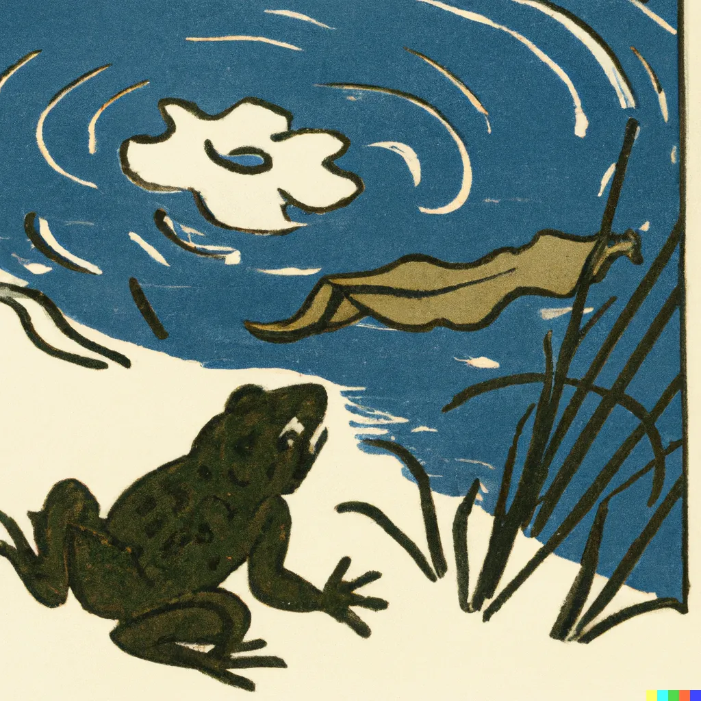 DALL-E 2 prompt experiment 5, sample 2: The Japanese woodblock print medium.