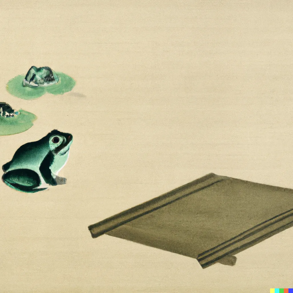 DALL-E 2 prompt experiment 7, sample 2: The Japanese woodblock print prompt.