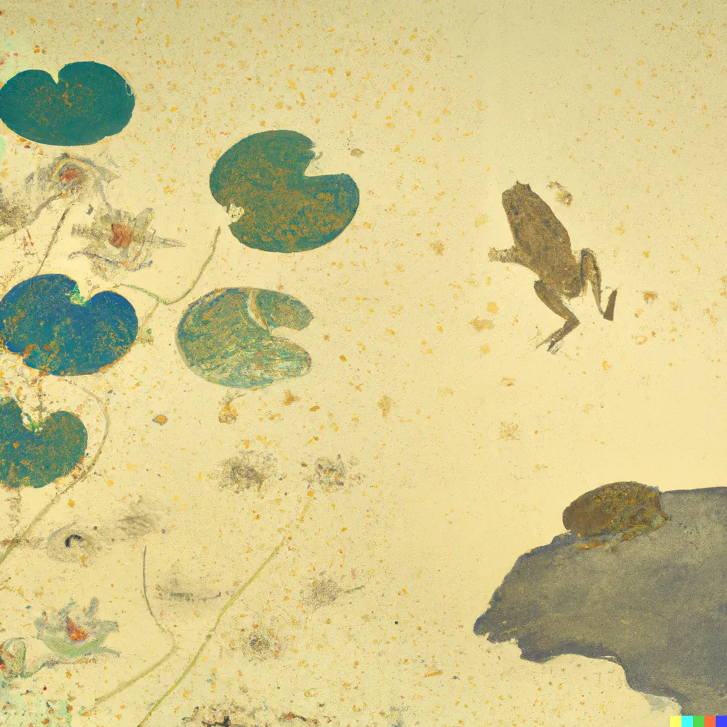 DALL-E 2 prompt experiment 8, sample 1: The Japanese ukiyo-e prompt.