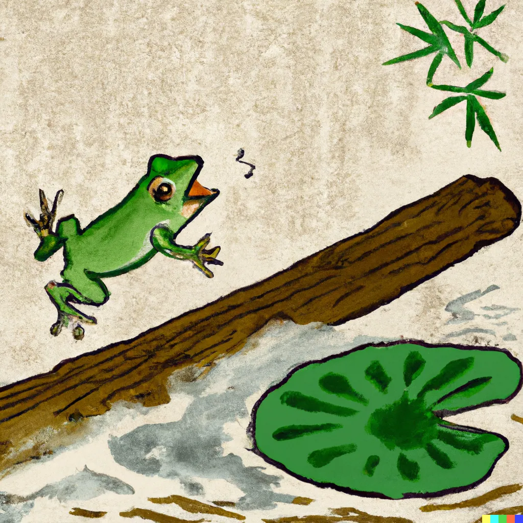 DALL-E 2 prompt experiment 12, sample 2: The Utagawa School prompt.